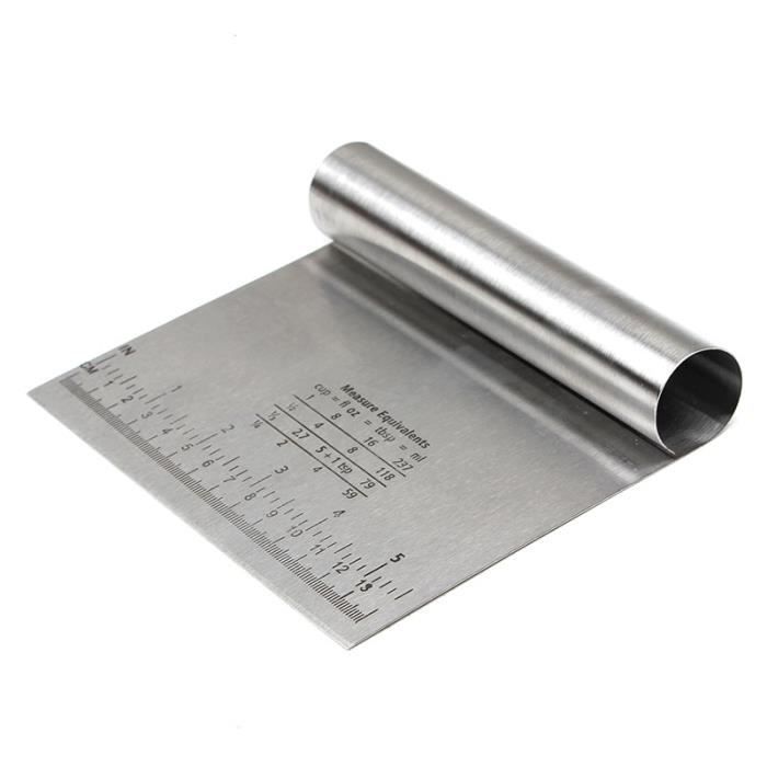 Raclette-coupe-pate,Coupe-pâte à pizza professionnel en acier inoxydable,grattoir,spatules de cuisson padramatiques- SILVER[C930]