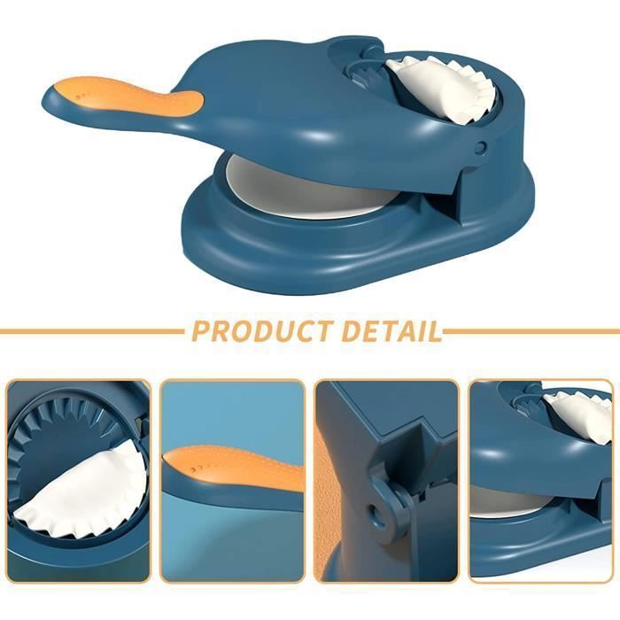 Bleu Machine a Ravioli Manuelle, 2 en 1 Dumpling Maker Mould, Outil de Fabrication de Boulettes, Moulle à Raviole Presse à Pâte, Mou