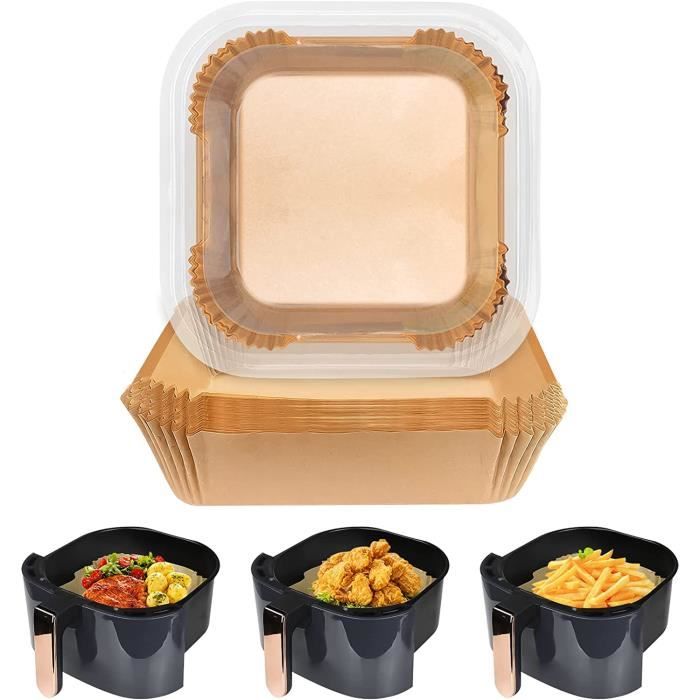 Papier Cuisson Air Fryer, 100 Pièces Papier Sulfurisé Air Fryer 20CM Papier pour Friteuse à Air Accessoire Feuille de Cuisson