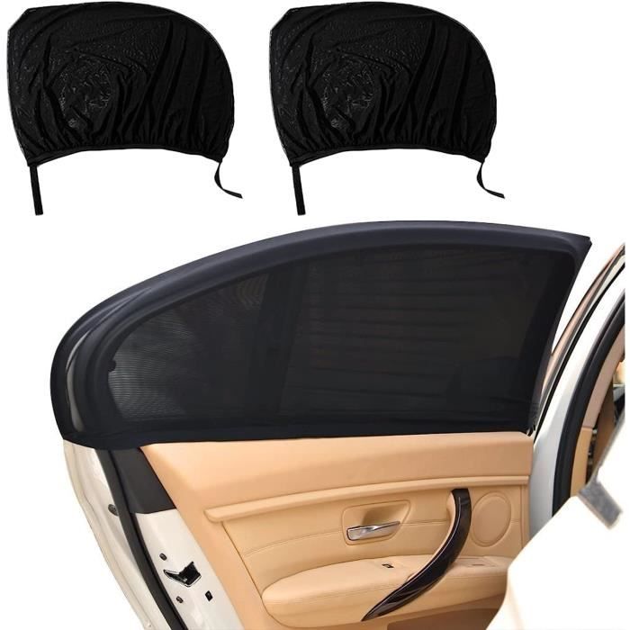 2 Pièces Pare-Soleil Voiture Extensible Protection Uv,Parasol Fenêtre Latérale,Pare-Soleil Universel Voiture Filet Convient P[H3701]