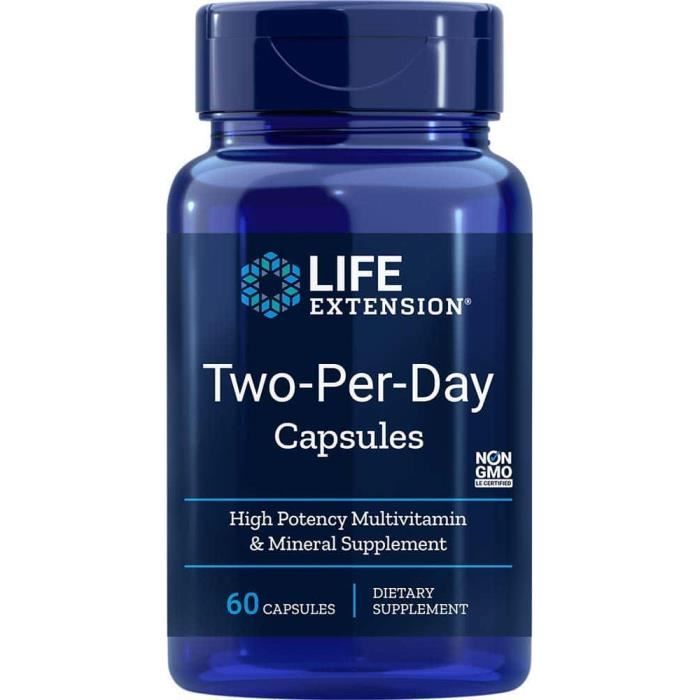 LIFE EXTENSION Two-Per-Day (Multivitamine et Multiminéral) - 60 gélules