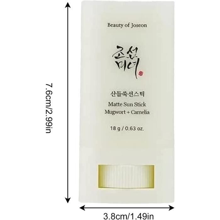 Beauty Of Joseon Sunscreen Stick, Beauty Of Joseon Crème Solaire SPF 50+, Korean Sunscreen Beauty Of Joseon Stick Armoise + Camelia,