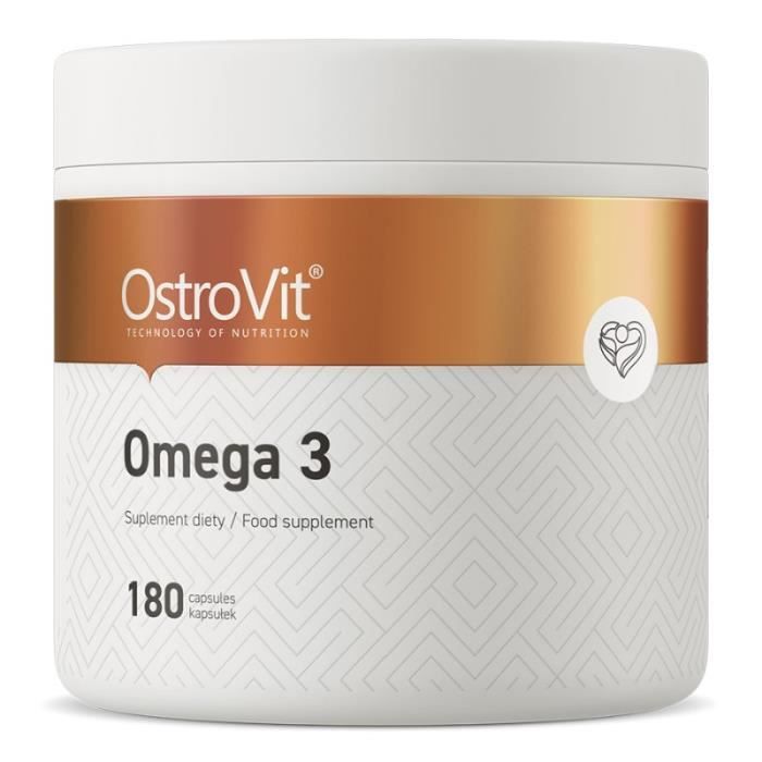 Omega 3 180 Caps - Source EPA et DHA - Bien-être Cardiovasculaire et Cérébral