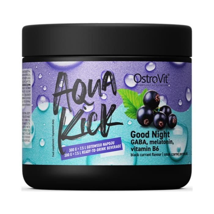 Aqua Kick 300g Good Night - Cassis OstroVit Boisson Energetique pour le Sport