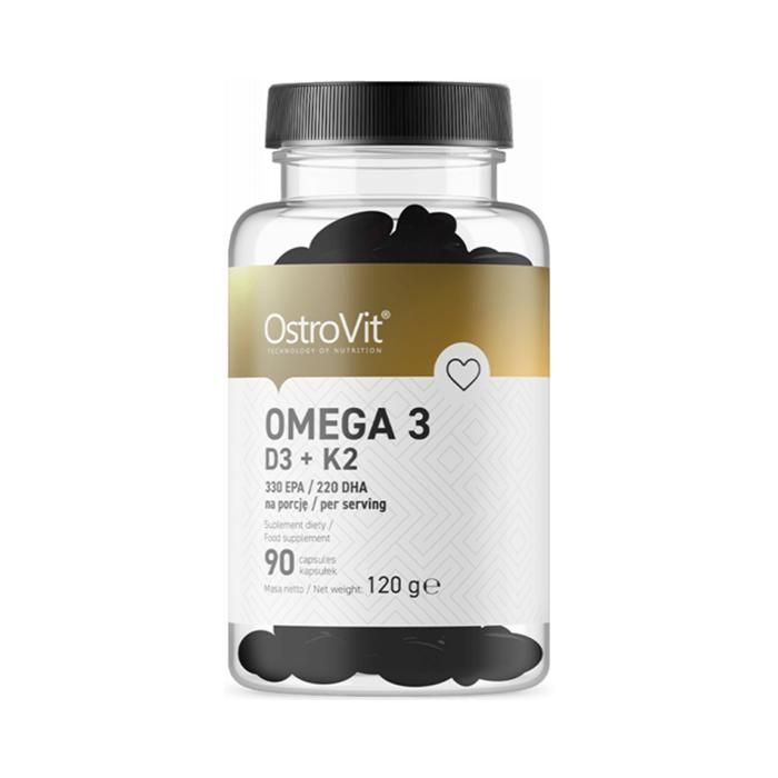 Oméga-3 + D3 + K2 90 caps Sans saveur OstroVit Acides Amines - BCAA