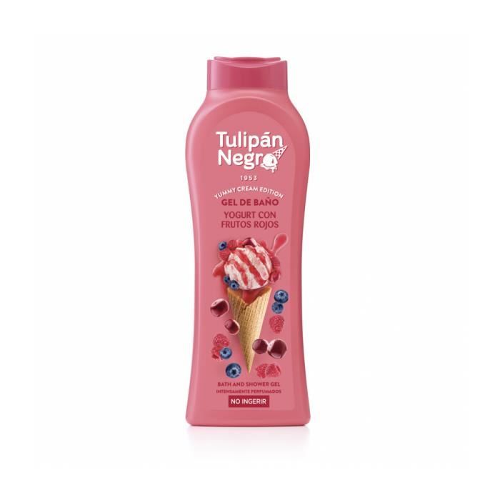 Tulipan Negro - Gel douche Yummy Crème Glacée Fruits Rouges - 650 ml