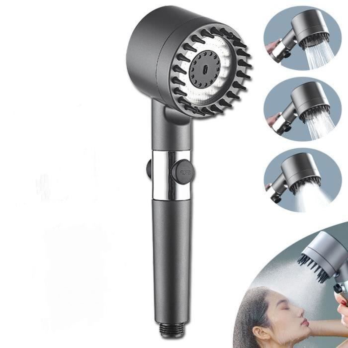 Pommeau de Douche - Haute Pression - 3 Modes - Économie d'Eau - Anti-Calcaire