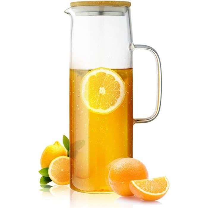 1.3 L Eau-Résistante À L'Épreuve De La Chaleur De Verre Carafe De L'Hôtel Restaurant Petit Déjeuner Jus Bouteille De Verre P[x1659]