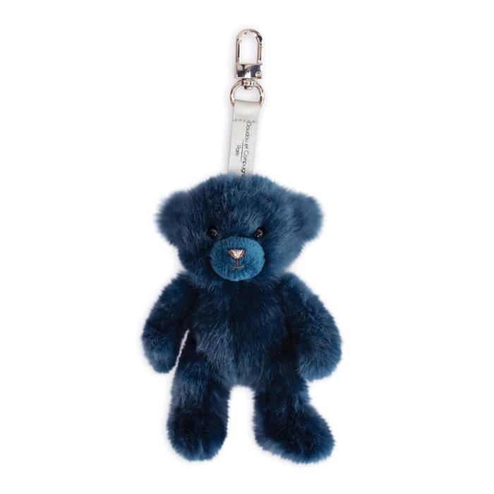 Peluche porte clé Doudou & compagnie Ours Collection - bleu jean - 0/17 cm