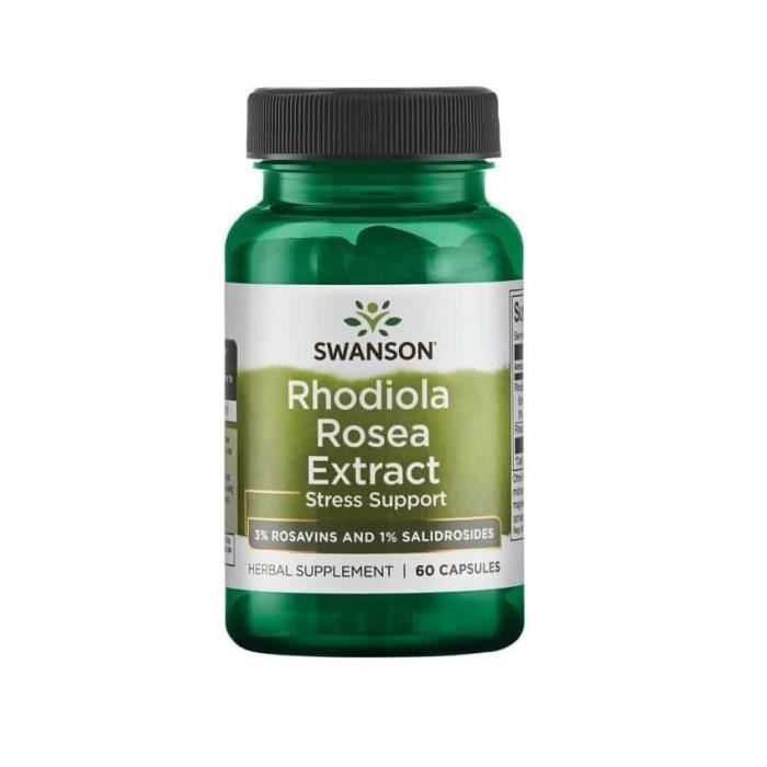 SWANSON Extrait de Rhodiola Rosea 250mg 60 gélules