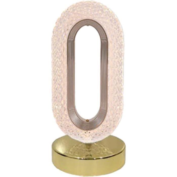 Cristal Lampe De Table Ronde Ovale Veilleuse Type C Tricolore Gradation Lampe De Table Lampe De Table Dans Lampe De Nuit Des[x4474]