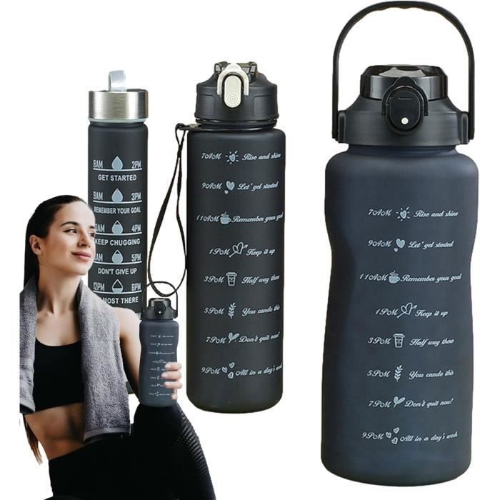 Bouteille D'Eau De Motivation - Bouteilles D'Eau Pour Femmes | Lot De 3 Bouteilles D'Eau Fraîches Avec Bouchon Rebondissant [x13525]
