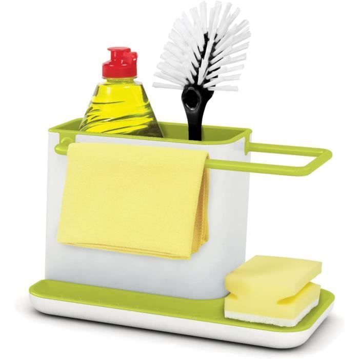 Caddy - Rangement-Organiseur D'Évier Avec Égouttoir Intégré, Support Pour Éponge, Brosse, Liquide Vaisselle, Et Lavette, Dém[x485]