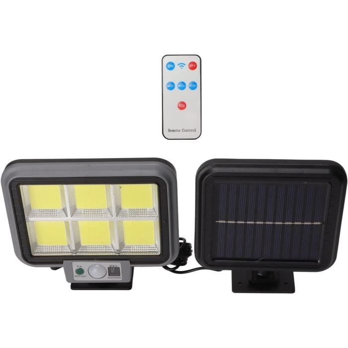 Lampes Solaires D'Extérieur - Haute Efficacité Rechargeable - Noir - Détecteur de Mouvement - IP65 Étanche