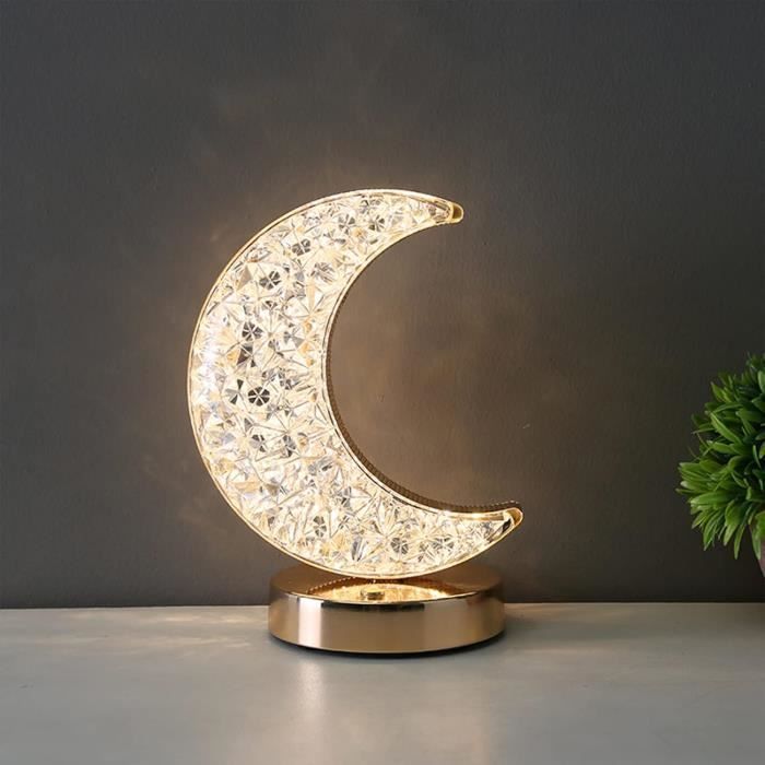 Veilleuse Led En Forme D Lune - Moon - Lampe de table - 10 cm - USB - Chambre À Coucher