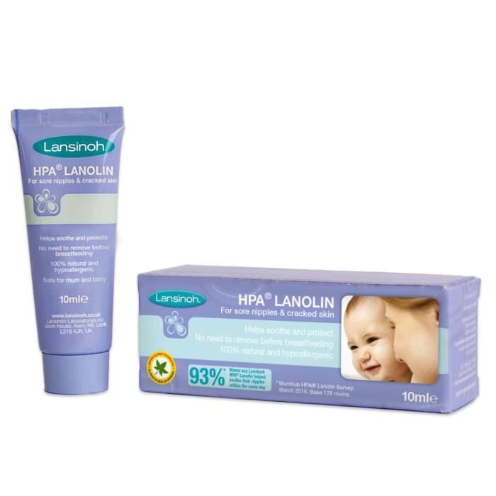 LANSINOH crème apaisante pour les mamelons à la lanoline 10ml