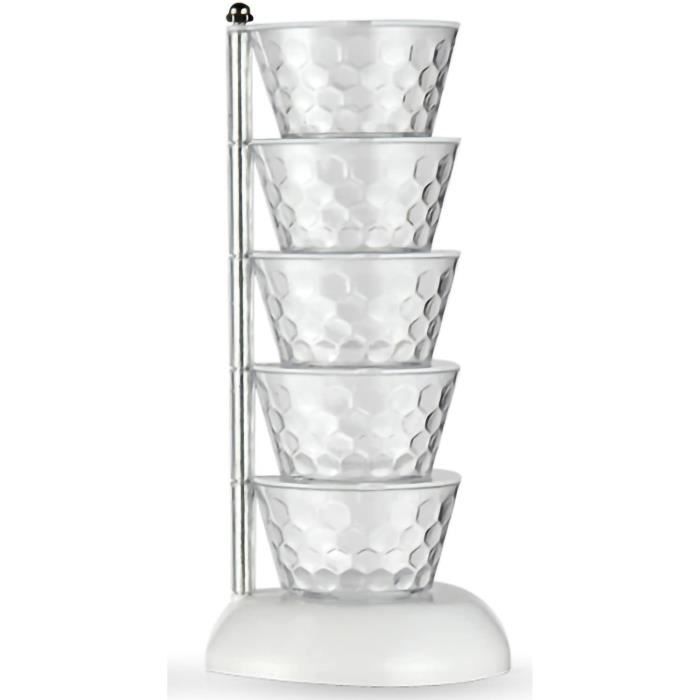 Pot À Épices, Boîte À Épices, Ensemble De Service, Conteneur De Stockage D'Assaisonnement, Pots À Condiments Multicouches Rot[H2810]