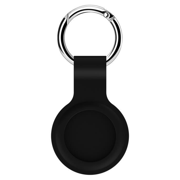 Étui Airtag en Silicone liquide,porte-étiquette,porte-clés,housse de protection pour Airtag- Black[F9527]