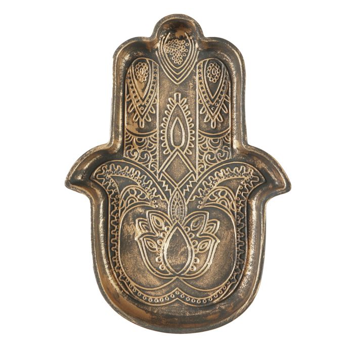 Vide Poche en Céramique - Main de Fatma - 20cm - Marron - Chic & Tendance - Ethnique
