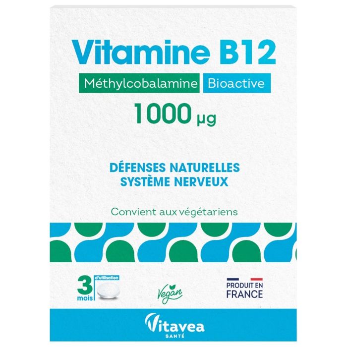 Vitavea Vitamine B12 Méthylcobalamine Bioactive 90 Comprimés