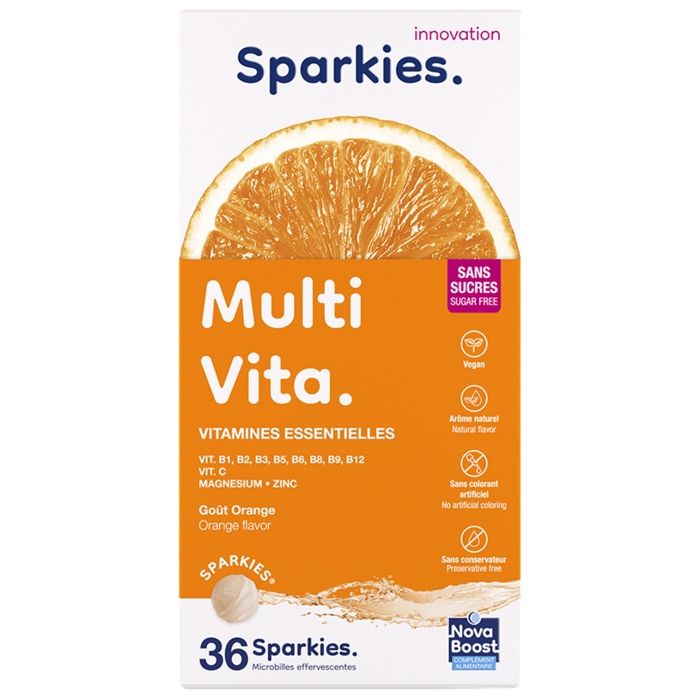 Nova Boost Multi Vita - Sparkies Multivitamines Sans Sucres.