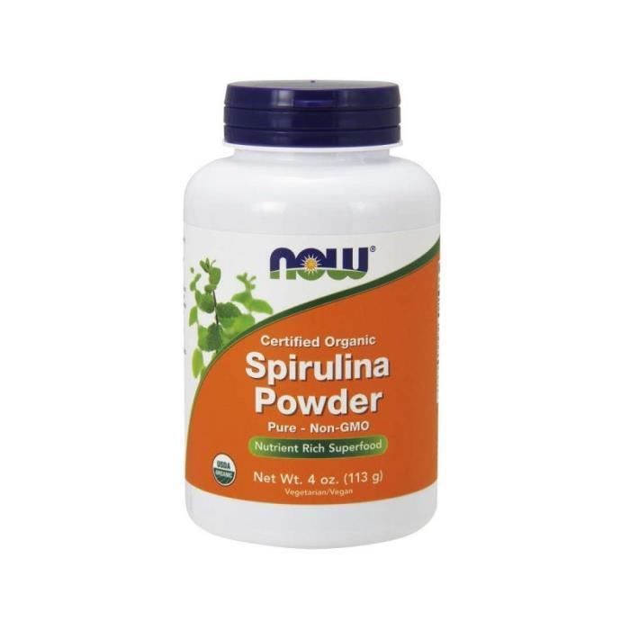 Compléments alimentaires NOW Foods Eko Spirulina (113g) 4244