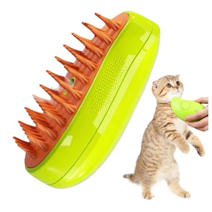 Brosse à vapeur pour chat - Brosse À Vapeur - 3 en 1 - Doux pour la peau - Toilettage - Petit animal
