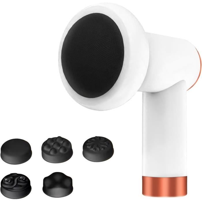 Masseur De Tissus Profonds Pour Tout Le Corps, Rechargeable, 6 Modes De Vitesse Avec Cinq Têtes De Massage Et Batterie De 120[C1480]