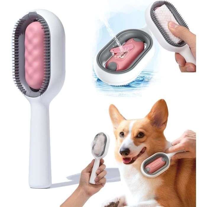 Brosse pour Chat avec Réservoir d'Eau, Peigne d Epilation pour Animaux de Compagnie, Pour Massage,Soin Et Retrait Des Poils