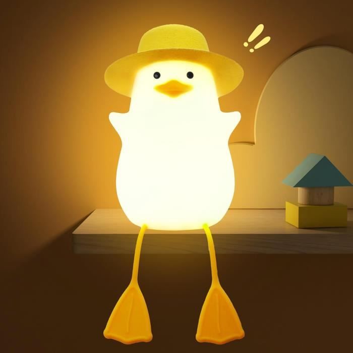Veilleuse En Forme De Canard, Cadeau Pour Fille, Veilleuse Pour Enfants, Lampe De Chevet Pour Chambre D'Enfant, Abs + Sil, C[n2977]