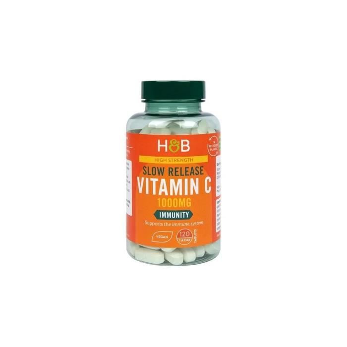 Holland et Barrett Slow Release Vitamin C 1000 mg 120 comprimés végétaliens Holland & Barrett 15304