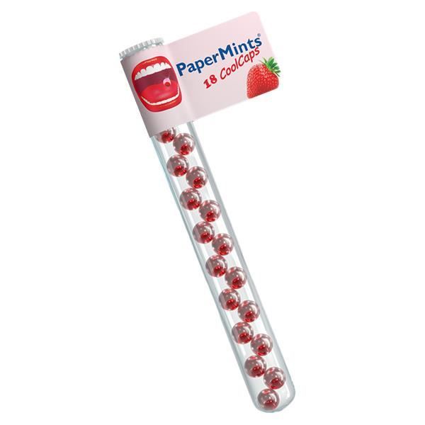 PaperMints Coolcaps – Micro-gélules Fraise – 18 unités – Haleine Fraîche Instantanée