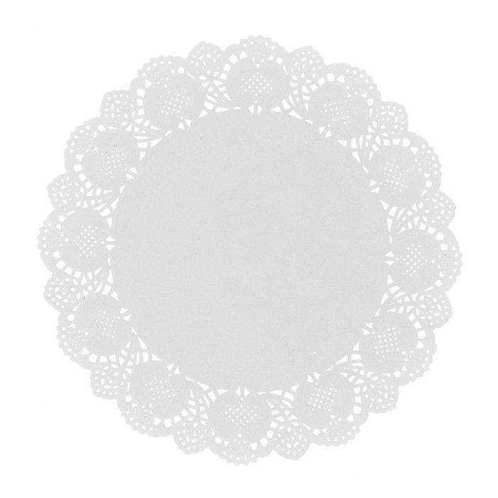 Lot de 20 Napperons "Lily Cook" 21cm Blanc