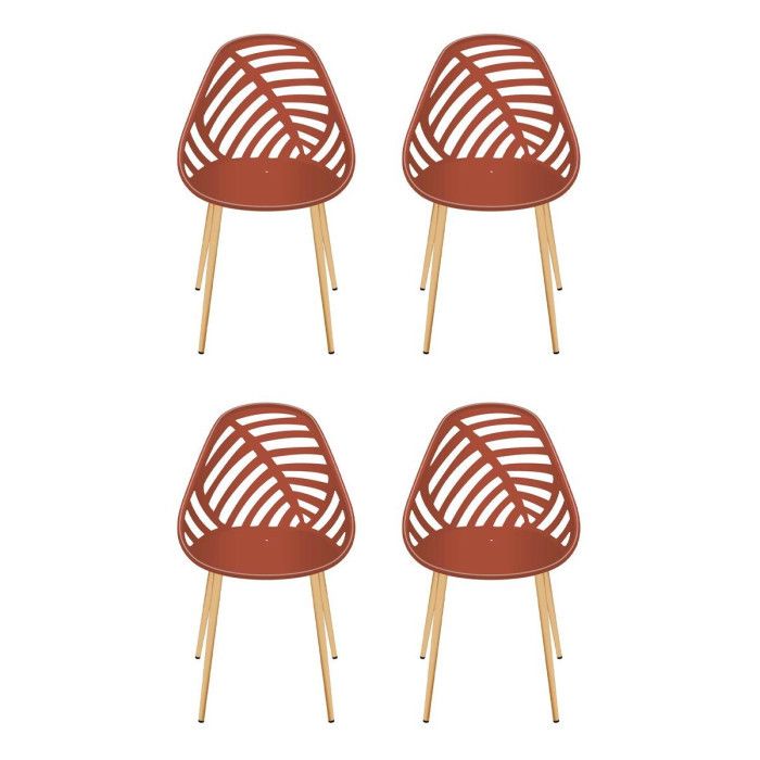Chaise de jardin - Alameda - Terracotta - Design ajouré - Moderne & Tendance