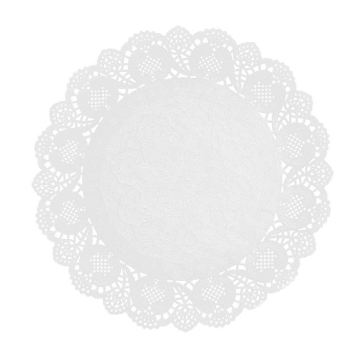 Lot de 20 Napperons "Lily Cook" 26cm Blanc