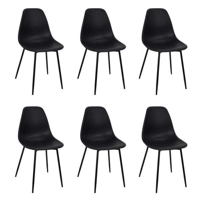 Chaise Scandinave - Pieds en Métal "Gustav" 87cm - Noir