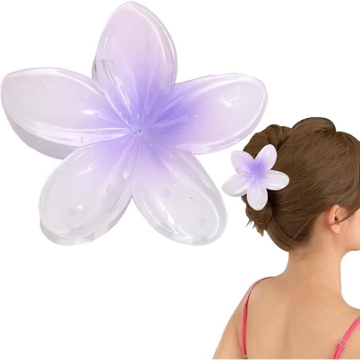 Pinces À Griffes De Fleurs Pour Cheveux Épais | Pince À Cheveux Plumeria Grandes Pinces À Griffes - Pinces À Cheveux Fleurs Colorées