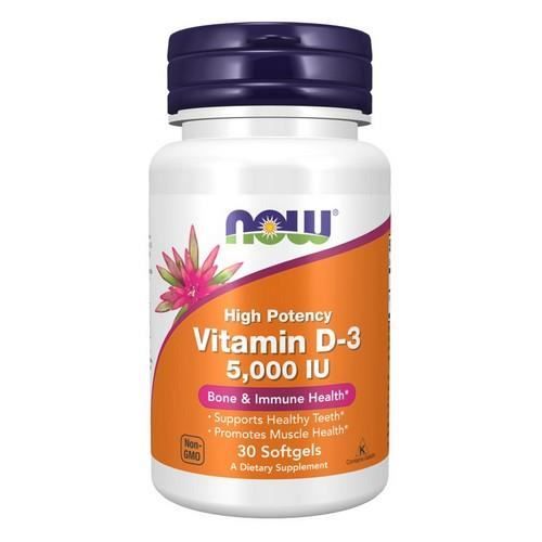 Now Foods Vitamine D-3 5 - Vitamines - Suppléments - 30 gélules
