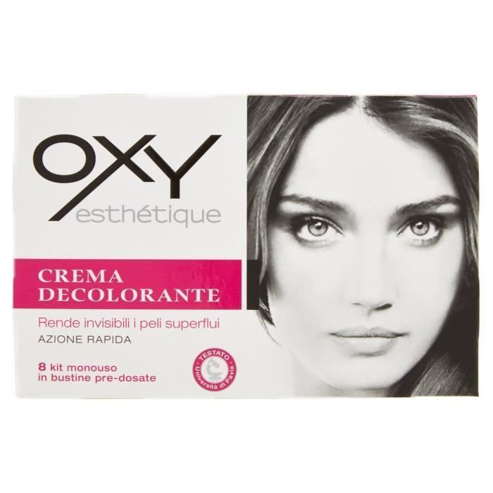 Crème Décolorante - Oxy Esthétique - 8 Kits Jetables - Pratique - Hygiénique - Efficace