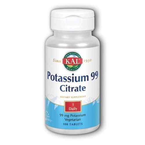 Kal Citrate de potassium 99 - Vitamines - Suppléments - 100 onglets