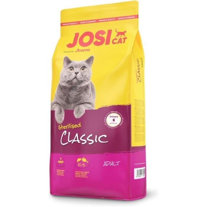 Croquettes pour chat - JOSERA - JosiCat Sterilised Classic - 10 kg - Aliment complet - Stérilisé