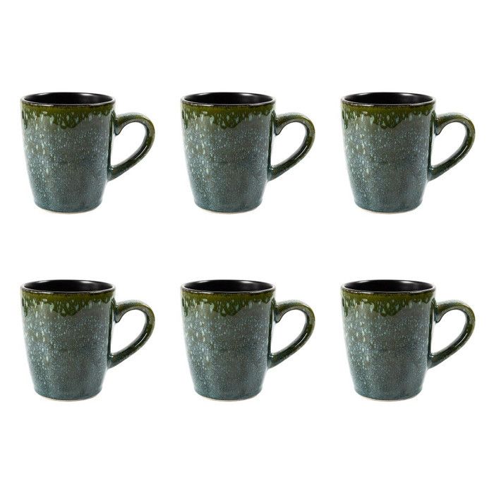 Lot de 6 Mugs "Elia" 30cl Vert