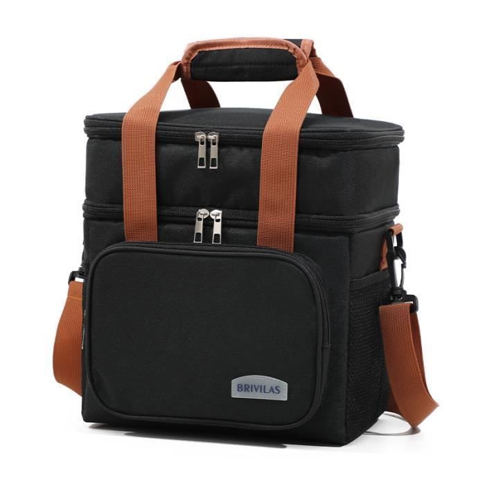 Sac Isotherme Repas - QJRRX - Double Couche - Étanche - Durable - 27.5*20*18cm