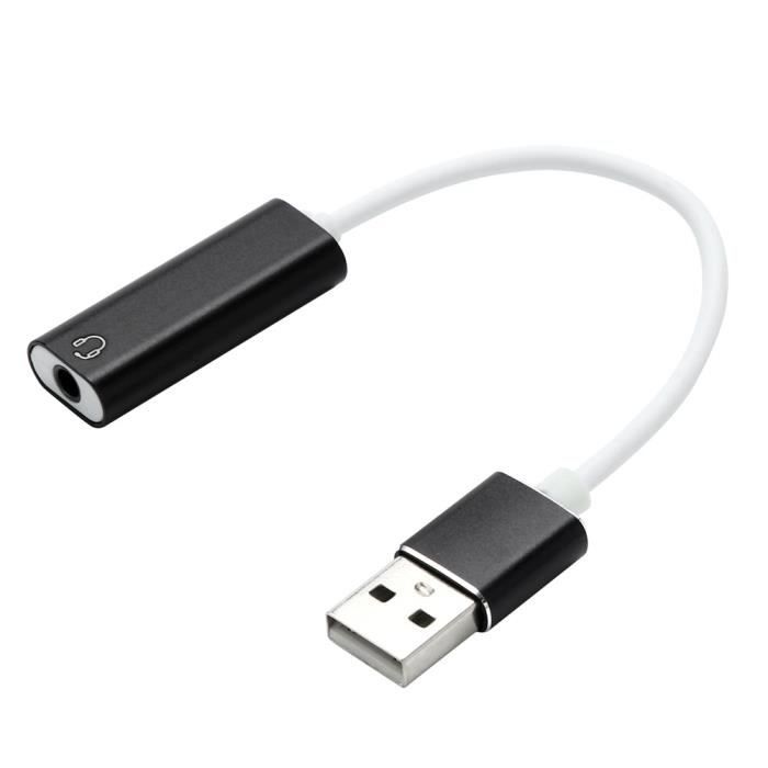 Carte son audio externe USB vers adaptateur jack 3,5 mm haut-parleur stéréo pour PC PS3 yk318