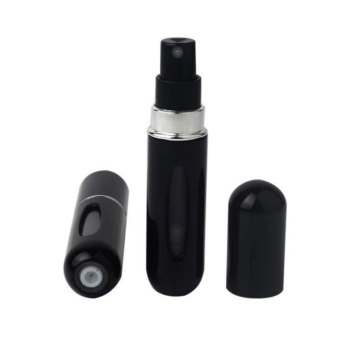 Mini Vaporisateur Rechargeable 5ML Bouteille Vide de Parfum Atomisateur Flacon Couleur: Noir