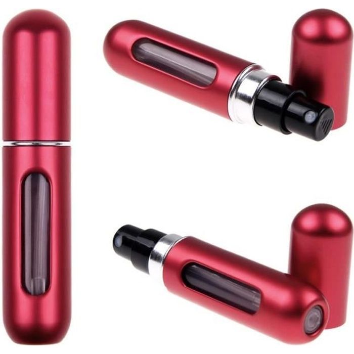 Vides Parfum Flacon Spray Bouteille Parfum Vaporisateur MIni 5ml Rouge