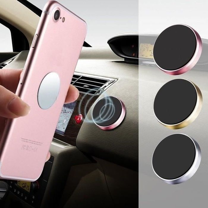 Support Voiture Collant Plat Magnetique pour XIAOMI Redmi 7 Smartphone Aimant Universel (ARGENT)