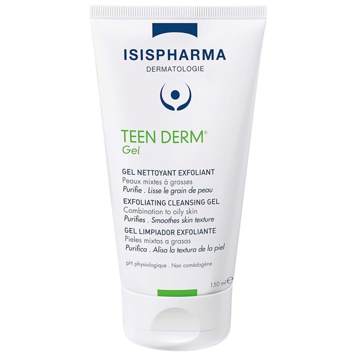 Isispharma Teen Derm Gel Nettoyant Exfoliant 150ml