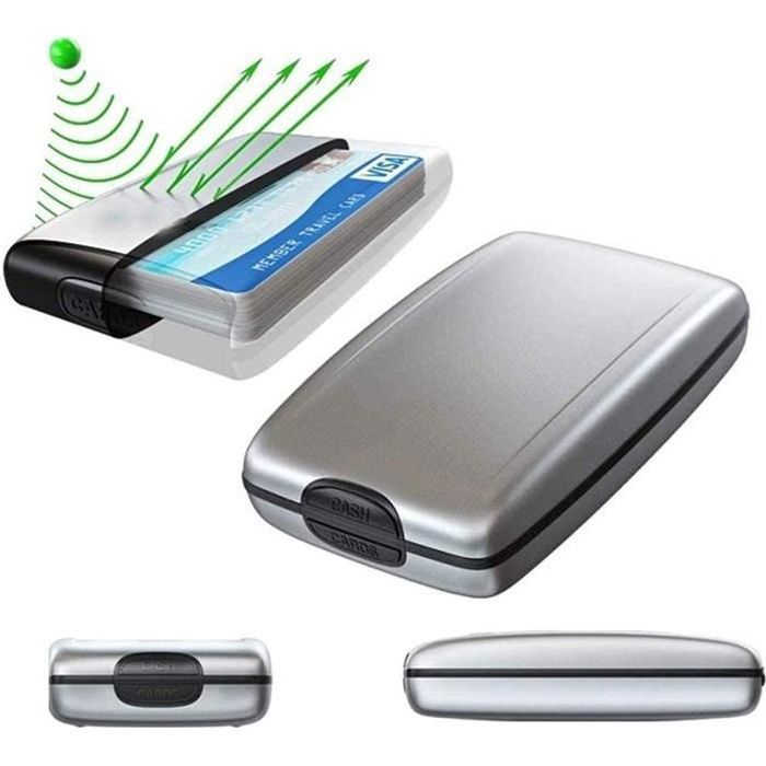 Porte-cartes de Crédit Automatique Portefeuille Sécurisé de Dépôts et Retraits RFID Argent Argent