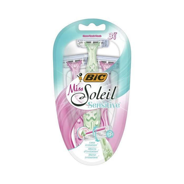 BIC Miss Soleil Sensitive Rasoirs Jetables 3 Lames Mobiles 3 unités